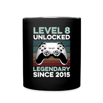 Niveau 8 ans 8e anniversaire année 2015 Jeunes joueurs - Mug uni - noir - Devant