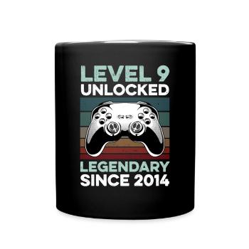 Niveau 9 ans 9e anniversaire année 2014 Jeunes joueurs - Mug uni - noir - Devant