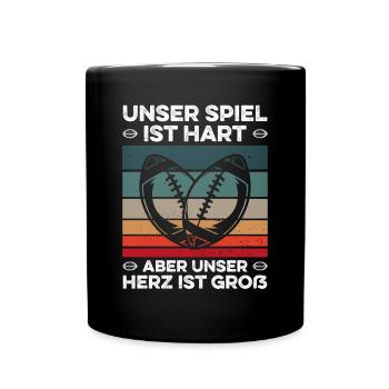 Football américain Notre jeu est difficile à dire - Mug uni - noir - Devant
