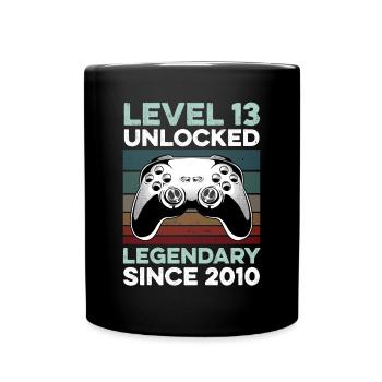 Niveau 13 ans Anniversaire Année 2010 Gamer Boy - Mug uni - noir - Devant