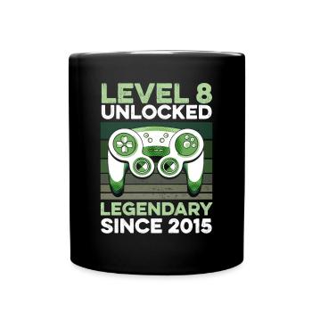 Niveau 8 ans 8e anniversaire année 2015 Jeunes joueurs - Mug uni - noir - Devant