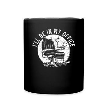 Je serai dans mon bureau Barbier Coiffeur Barbier - Mug uni - noir - Devant