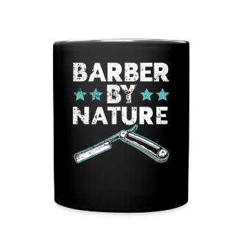 Barbier By Nature Coupe de cheveux Barbershop Coiffeur - Mug uni - noir - Devant