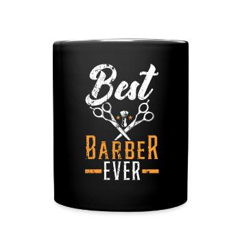 Get Faded Barbershop Hairstylist Best Barber Ever - Full Colour Mug - black - Front