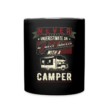 Never underestimate an old man's motorhome - Full Colour Mug - black - Front
