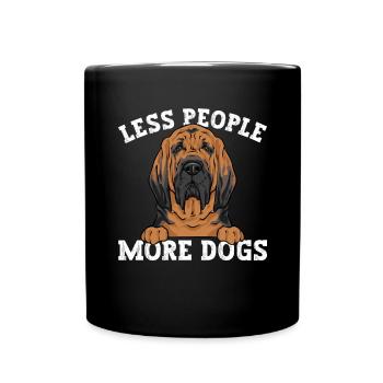 Bloodhound Hund Bluthund - Tasse einfarbig - Schwarz - Vorne