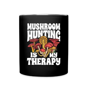 Mushroom picking Mushroom picking Mushrooms Foraging - Full Colour Mug - black - Front