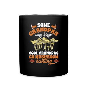 Mushroom picking Mushroom picking Mushrooms Foraging - Full Colour Mug - black - Front