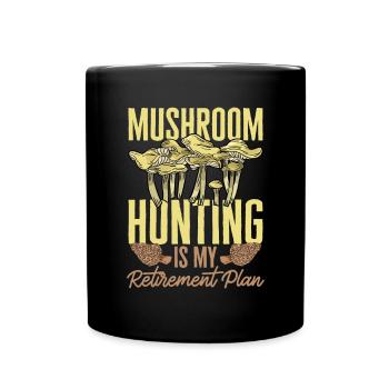 Mushroom picking Mushroom picking Mushrooms Foraging - Full Colour Mug - black - Front
