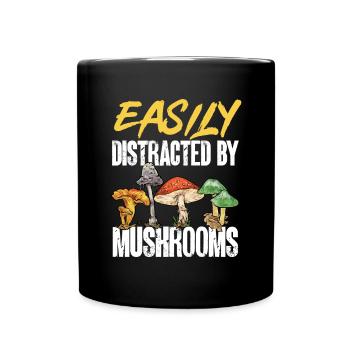 Cueillette de champignons Cueillette de champignons Cueillette de champignons - Mug uni - noir - Devant