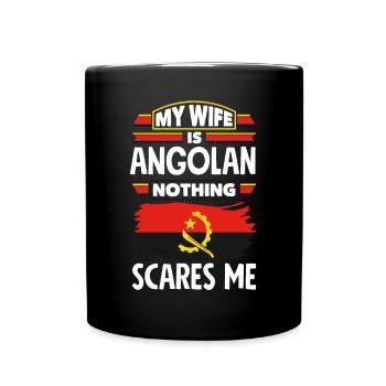Angola Angola Citation du drapeau angolais - Mug uni - noir - Devant