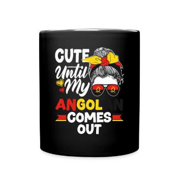 Angola Angola Citation du drapeau angolais - Mug uni - noir - Devant