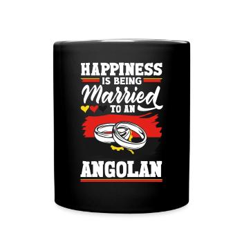 Angola Angola Citation du drapeau angolais - Mug uni - noir - Devant
