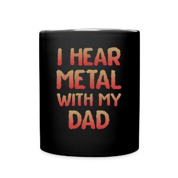 J’écoute du metal avec mon T-shirt Papa pour enfants - Mug uni - noir - Devant