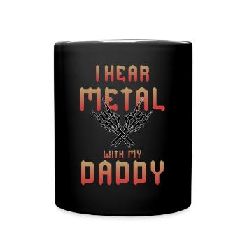 J’écoute du metal avec mon T-shirt Papa pour enfants - Mug uni - noir - Devant