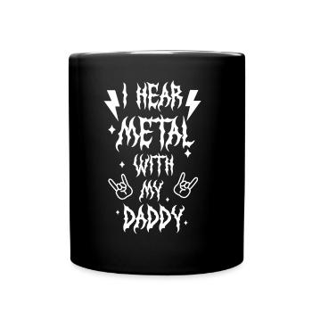 J’écoute du metal avec mon T-shirt Papa pour enfants - Mug uni - noir - Devant