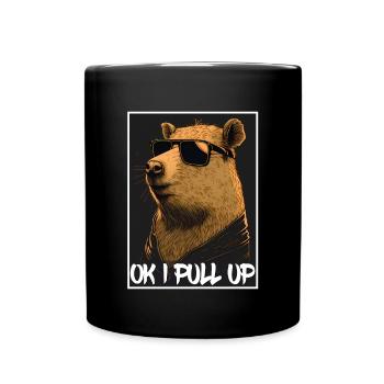 Capybara Capybara Cochon d’Inde Mèmes rongeurs - Mug uni - noir - Devant