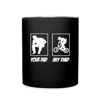 Ton papa mon papa bmx papa - Mug uni - noir - Devant