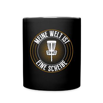 Discgolf Disc Golf - Tasse einfarbig - Schwarz - Vorne