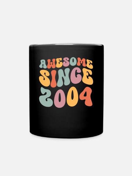 2004 Jahrgang Geburtstag Groovy Vintage Retro - Tasse einfarbig - Schwarz