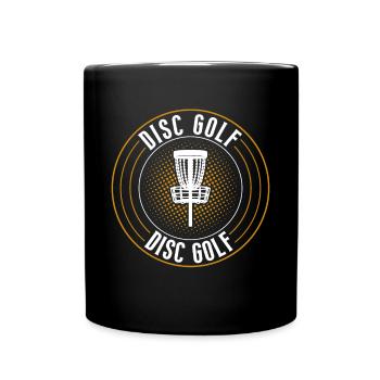 Discgolf Disc Golf - Tasse einfarbig - Schwarz - Vorne