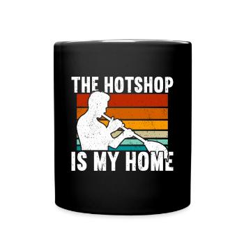 Souffleur de verre soufflant de verre - Mug uni - noir - Devant