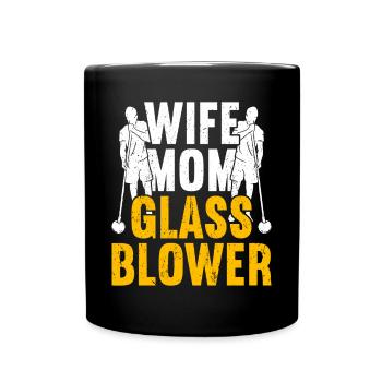 Souffleur de verre soufflant de verre - Mug uni - noir - Devant