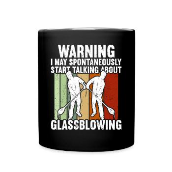 Souffleur de verre soufflant de verre - Mug uni - noir - Devant