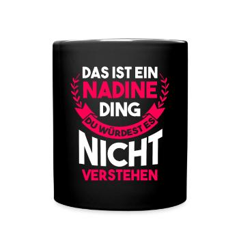 Nadine - Tasse einfarbig - Schwarz - Vorne