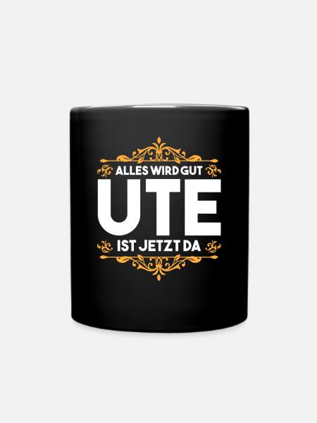 Ute - Tasse einfarbig - Schwarz