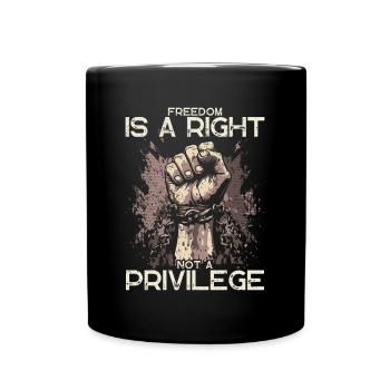 La liberté est un privilège - Black History - Mug uni - noir - Devant