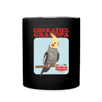 Grand-père Cockatiel | Cadeau du propriétaire d’oiseau - Mug uni - noir - Devant