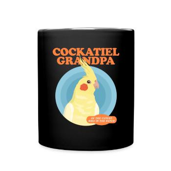 Cockatiel grand-père oiseau propriétaire cadeau - Mug uni - noir - Devant