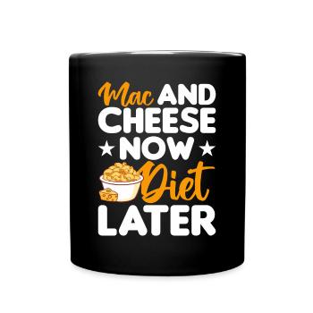 Macaroni and cheese mac and cheese pasta pasta - Full Colour Mug - black - Front