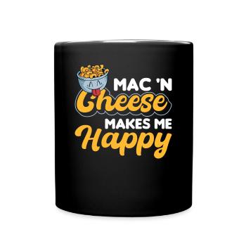 Macaroni and cheese mac and cheese pasta pasta - Full Colour Mug - black - Front