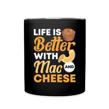 Macaroni au fromage Macaroni au fromage Pâtes et macaronis au fromage - Mug uni - noir - Devant