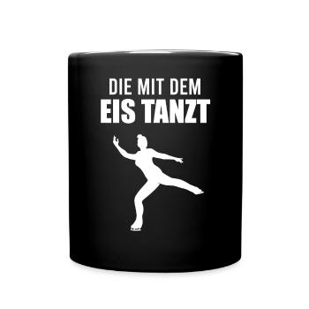 Eiskunstlauf Spruch Eiskunstläuferin Geschenk - Tasse einfarbig - Schwarz - Vorne