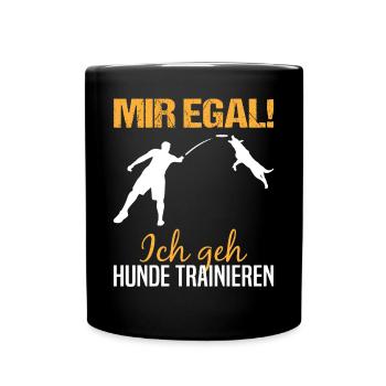 Hundetraining Hundetrainer Spruch Lustig Geschenk - Tasse einfarbig - Schwarz - Vorne