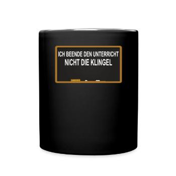 Lehrer Zubehör für deinen Humor - Tasse einfarbig - Schwarz - Vorne