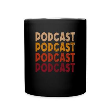 Podcast Retro - Full Colour Mug - black - Front