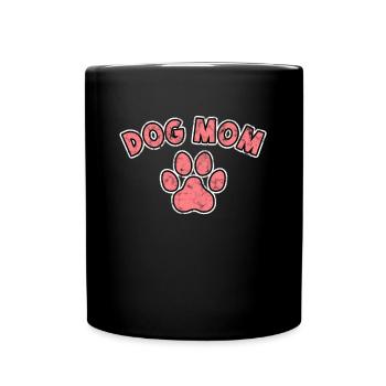 Hunde mama dog mom - Tasse einfarbig - Schwarz - Vorne