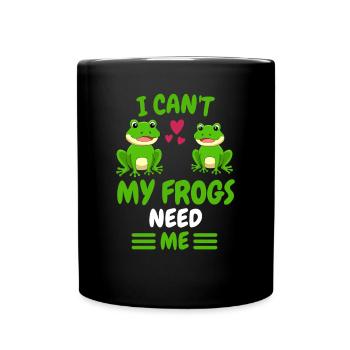 Grenouilles Amoureux des animaux Crapaud Animal Cadeau Grenouille - Mug uni - noir - Devant
