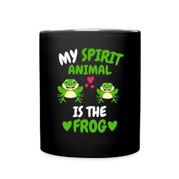 Toads Animal Lovers Amphibians Gift Frog - Full Colour Mug - black - Front