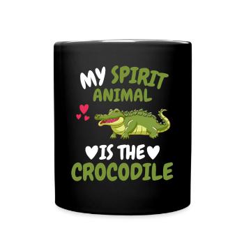 Amoureux des animaux Reptiles Animal Gift Crocodile - Mug uni - noir - Devant