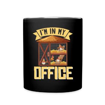 Je suis dans mon bureau - Mug uni - noir - Devant