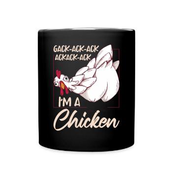 Je suis un poulet | Drôle d’agriculteur Élevage Coq de poule - Mug uni - noir - Devant