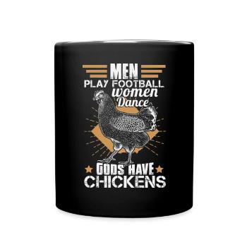 Les dieux ont des poulets - Mug uni - noir - Devant
