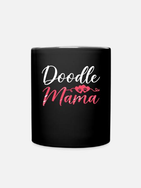 Frauen Doodle Mama Labradoodle Goldendoodle - Tasse einfarbig - Schwarz