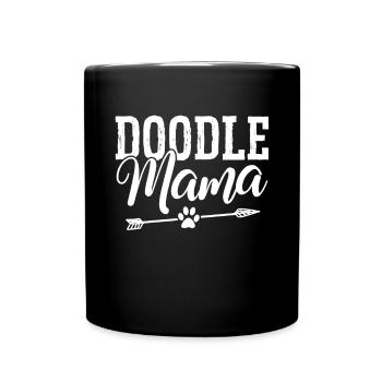 Women Doodle Mama Labradoodle Goldendoodle - Full Colour Mug - black - Front