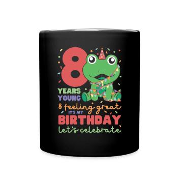 Grenouille pour les enfants de 8 ans - Mug uni - noir - Devant